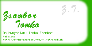 zsombor tomko business card